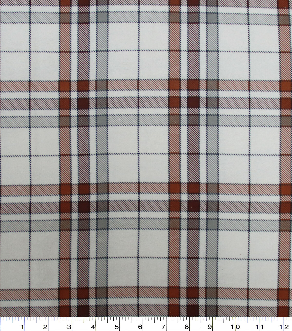 White Plaid Super Snuggle Flannel Fabric