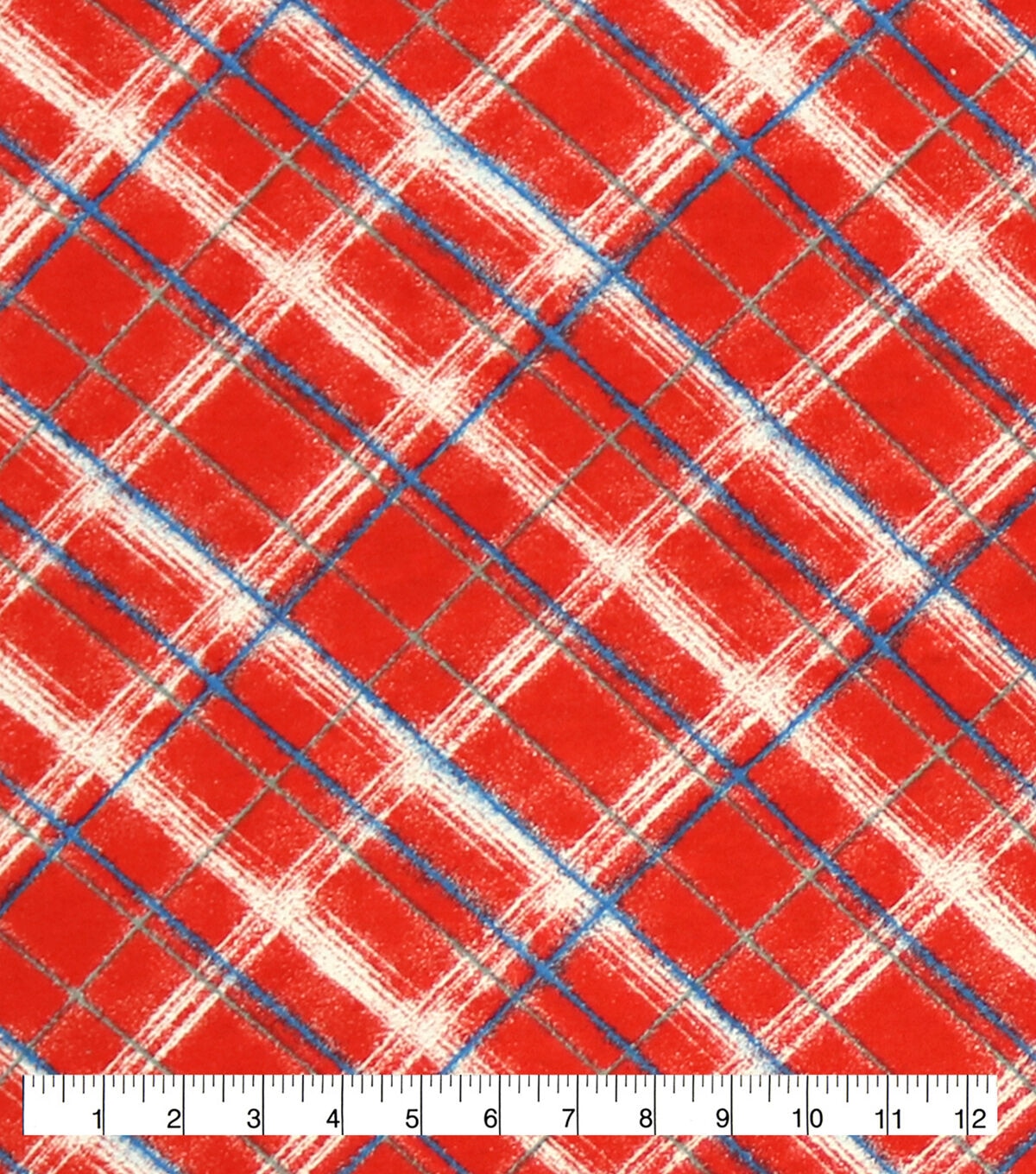 Americana Red Plaid Super Snuggle Flannel Fabric