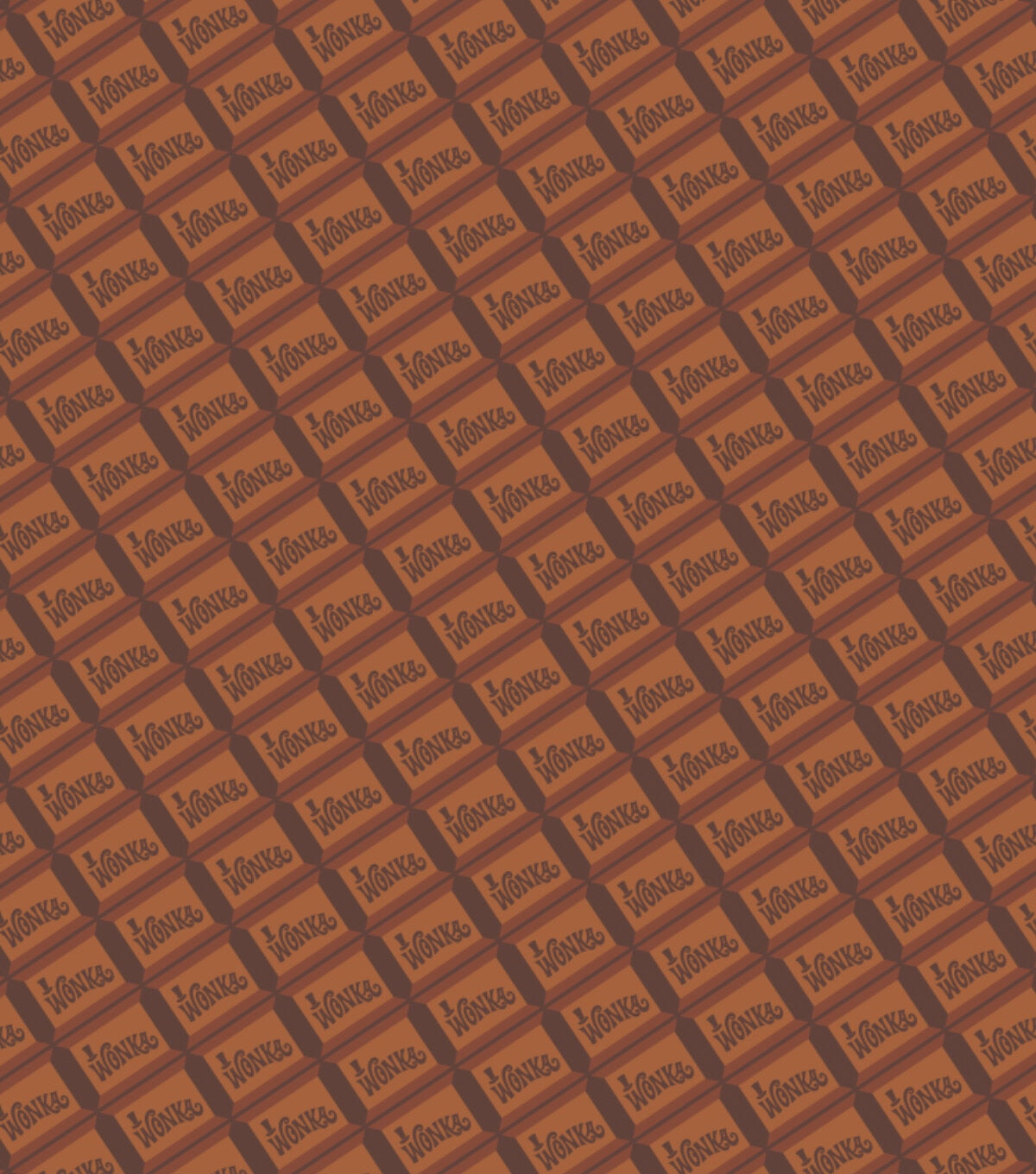 Willy Wonka Cotton Fabric Chocolate Bar