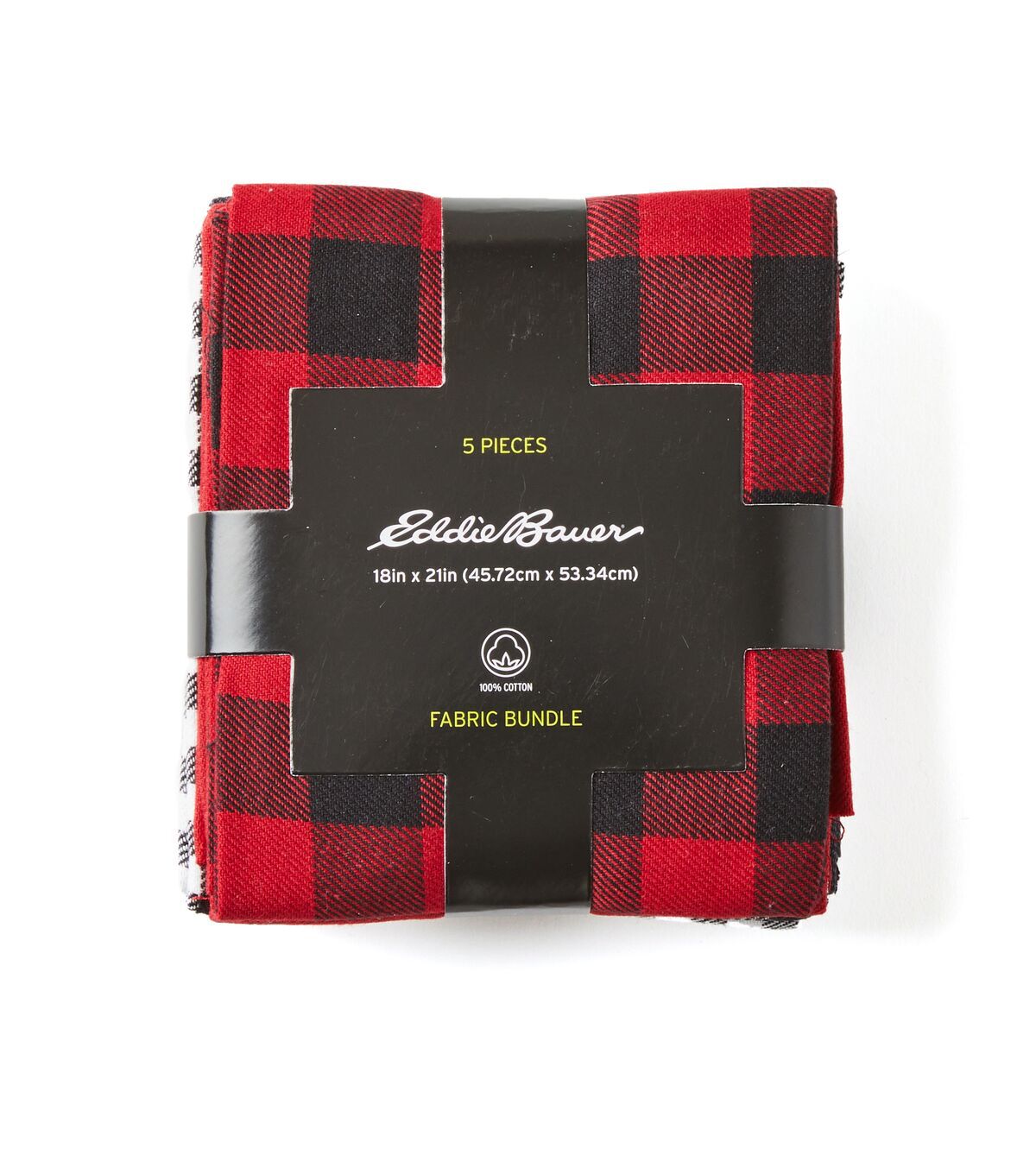 Eddie Bauer Red & Black Yarn Dyed Cotton Fabric Quarter Bundle 5pc