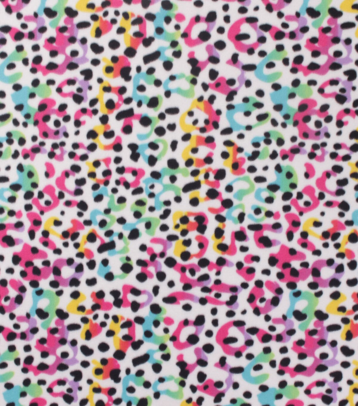 Rainbow Leopard Blizzard Fleece Fabric