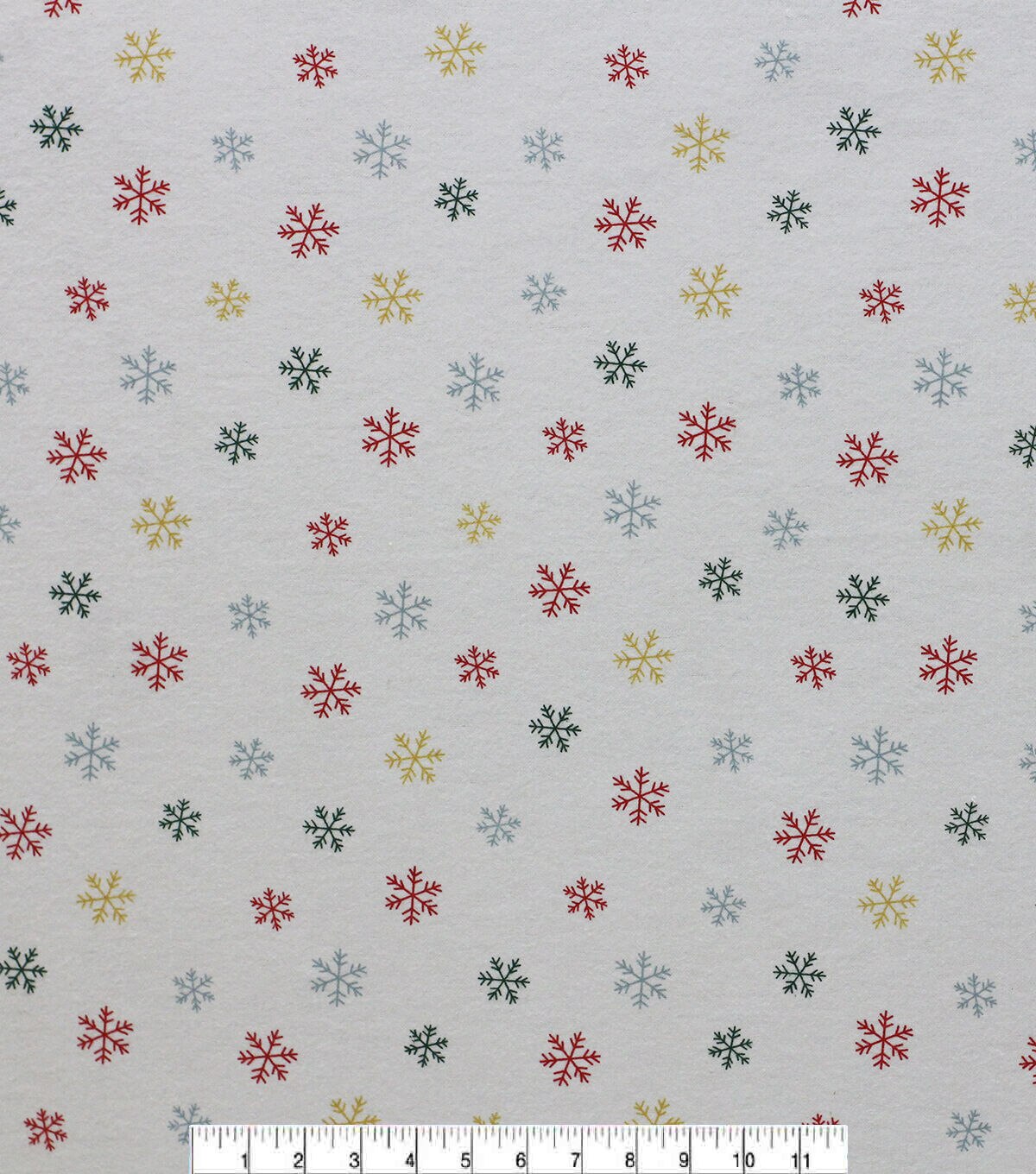 Snow on White Super Snuggle Christmas Flannel Fabric by POP!