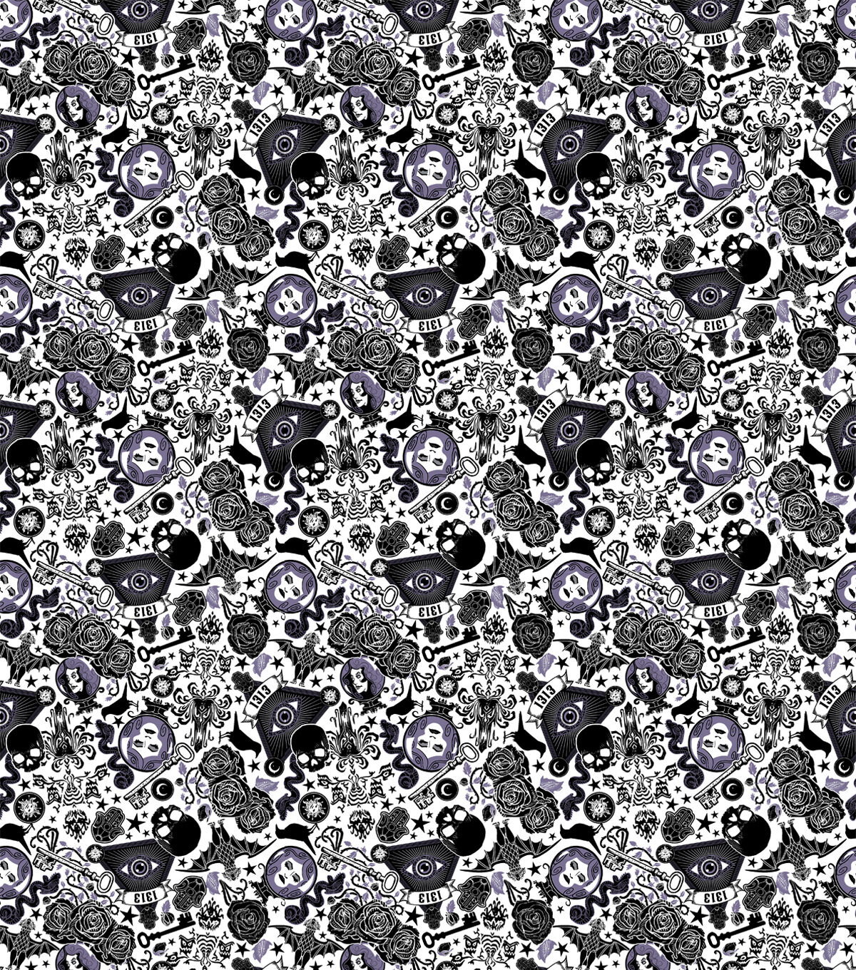 Haunted Mansion Monsters Disney Cotton Fabric