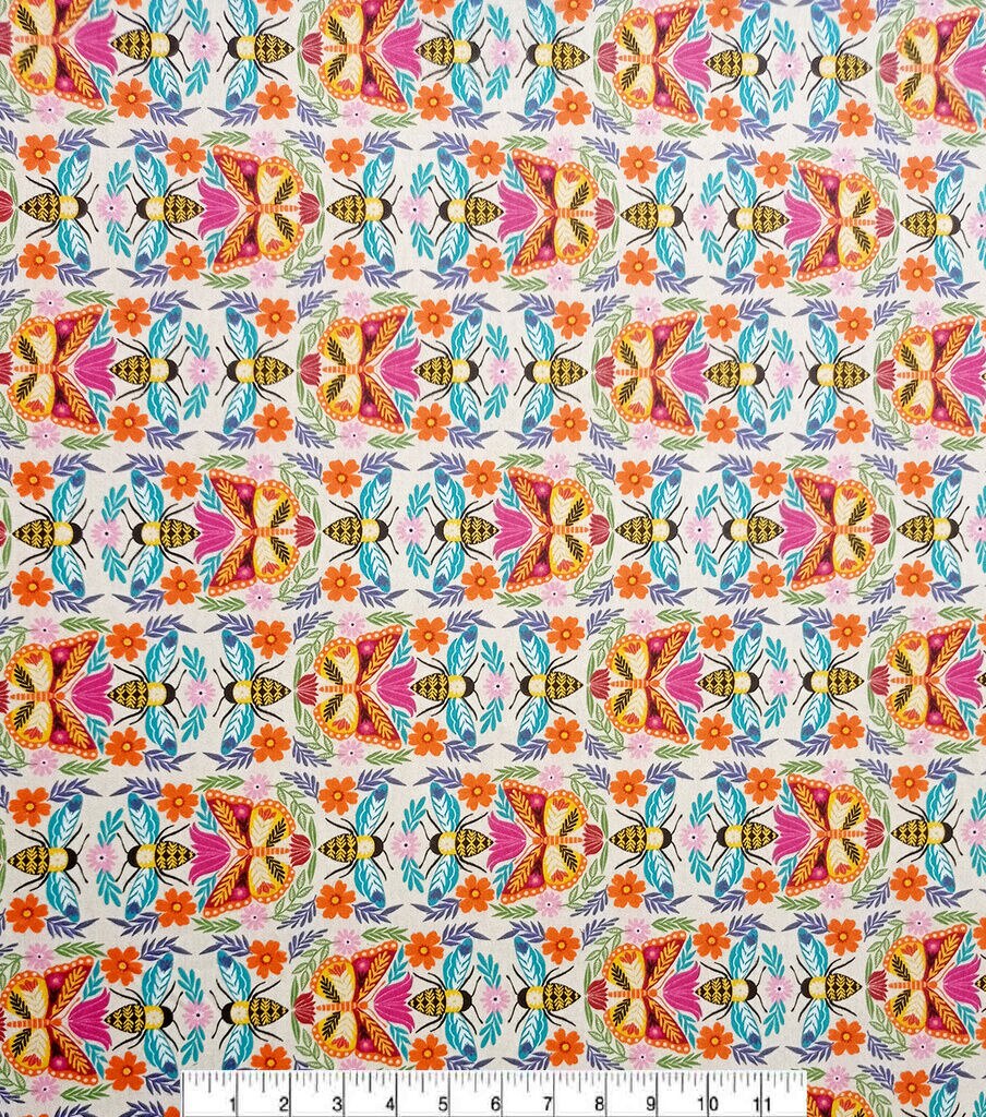 Multicolor Butterflies Super Snuggle Flannel Fabric