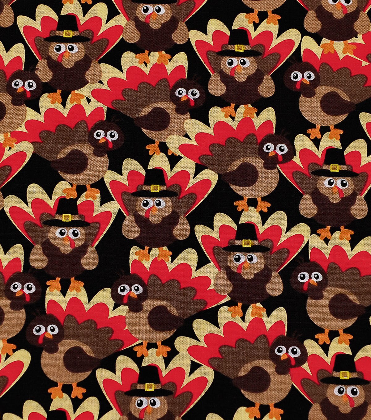 Packed Turkeys Harvest Cotton Fabric