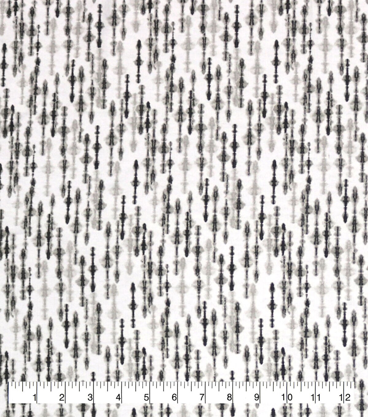Gray Black Linear Super Snuggle Flannel Fabric