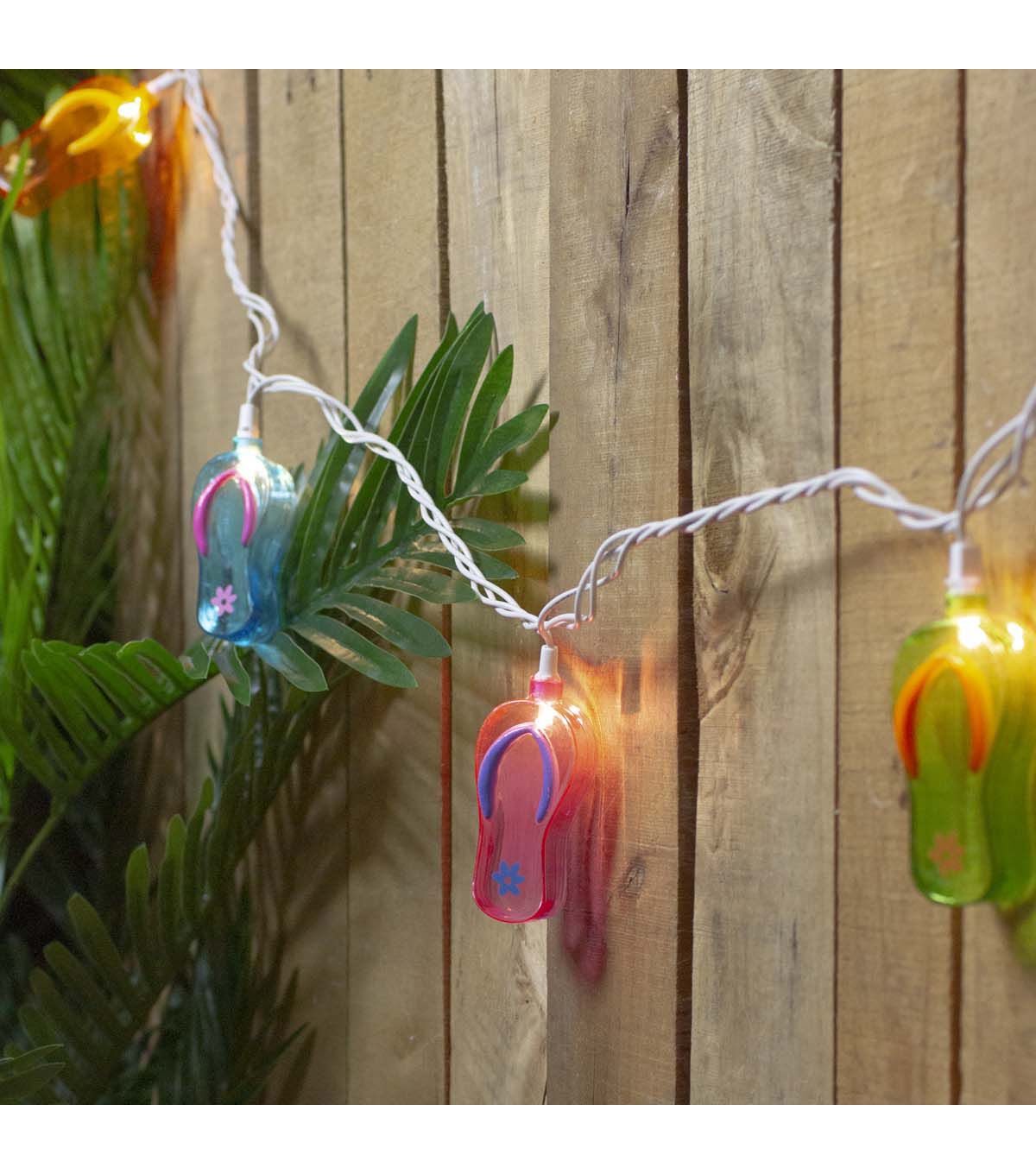 Northlight 7' Summer Multicolor Summer Flip Flop String Lights