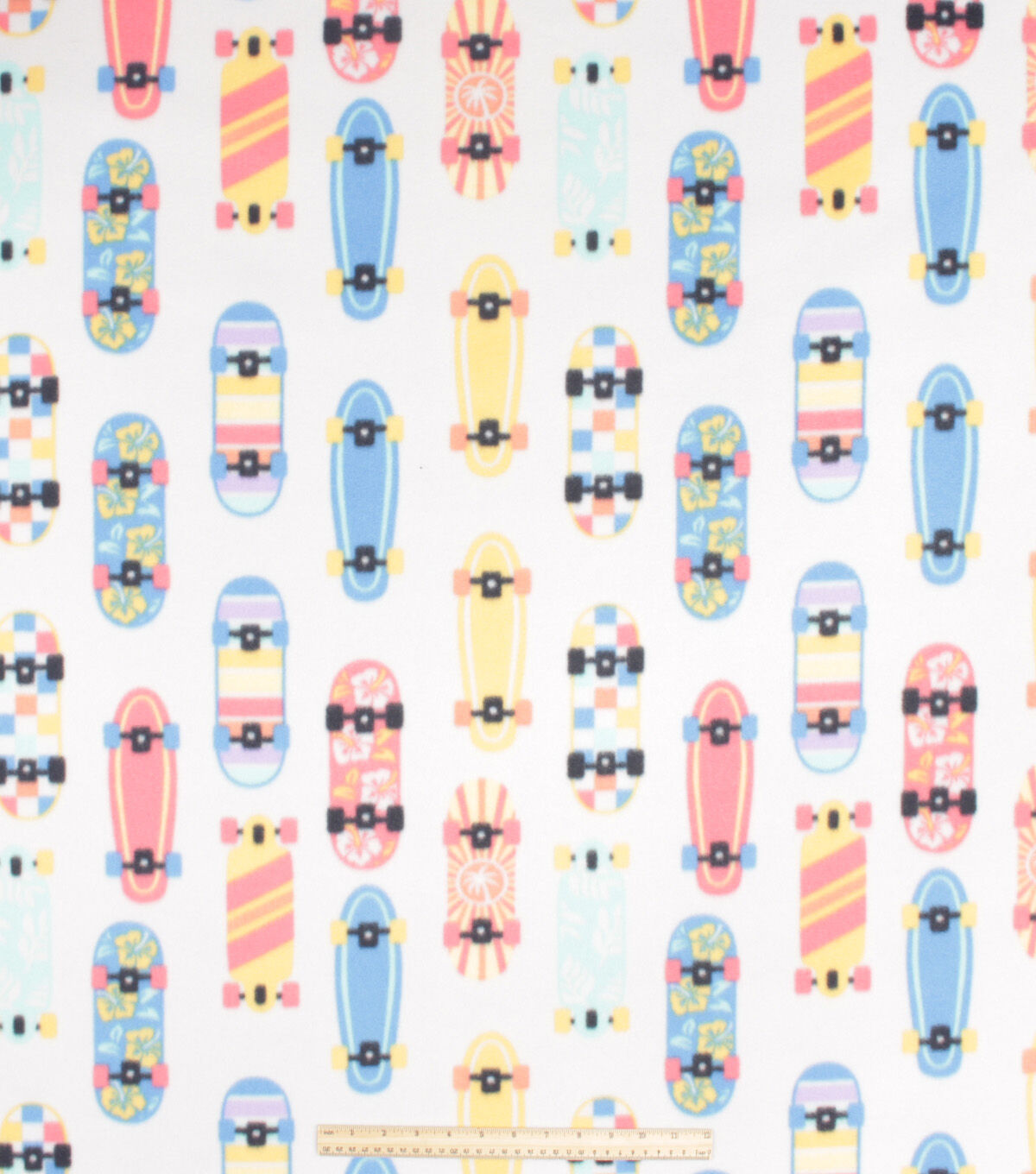 Skateboards Blizzard Prints Fleece Fabric