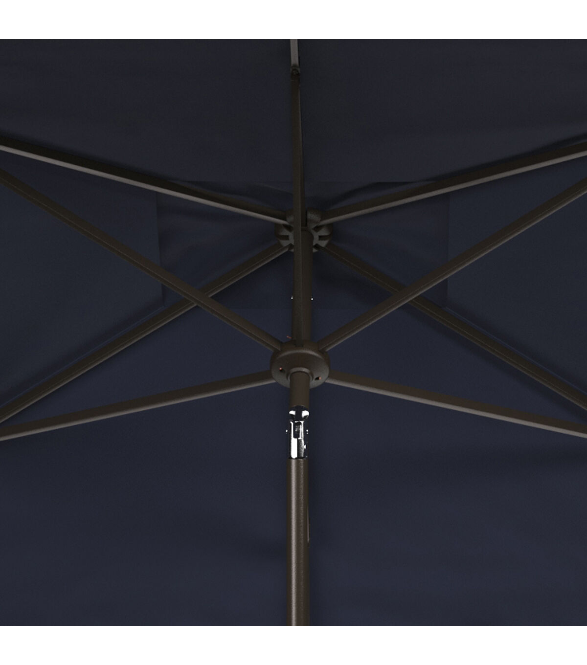 Safavieh 7.5' Venice Navy & White Square Crank Patio Umbrella