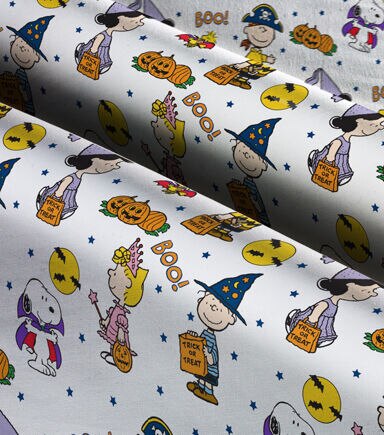 Peanuts Friends Toss Halloween Cotton Fabric