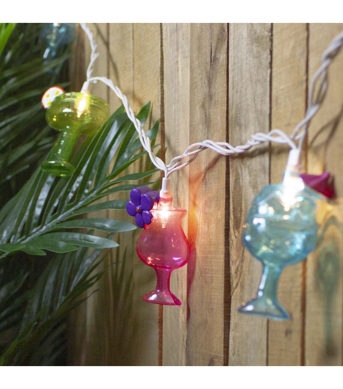 Northlight 7.5' Summer Multicolor Cocktail Drink Summer String Lights