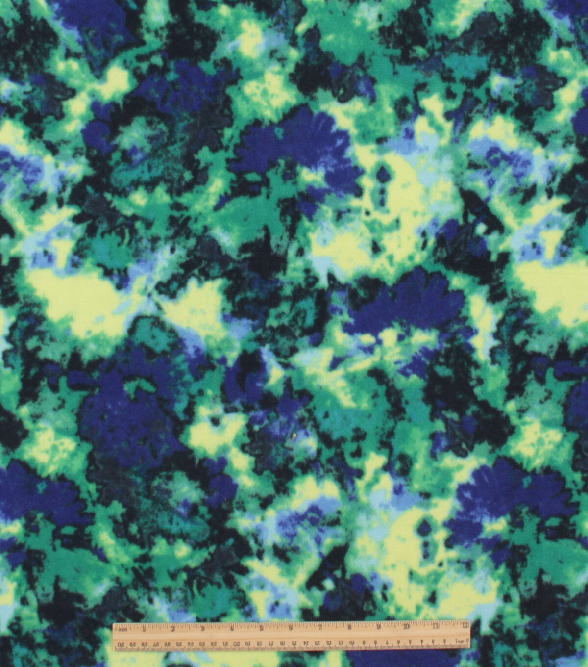 Blue Tie Dye Anti Pill Plush Fleece Fabric