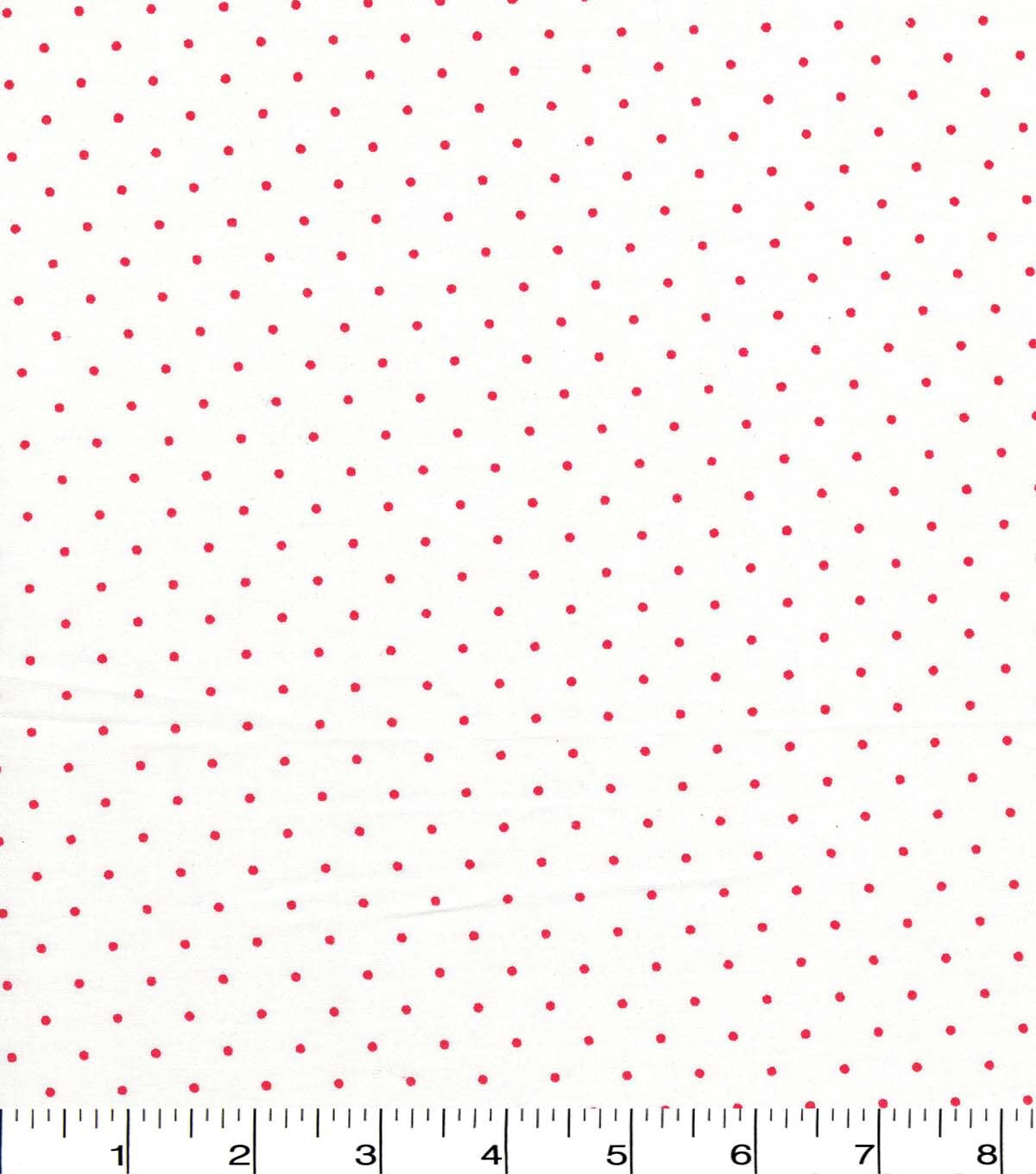 Red Swiss Dots on White Quilt Cotton Fabric by Quilter's Showcase