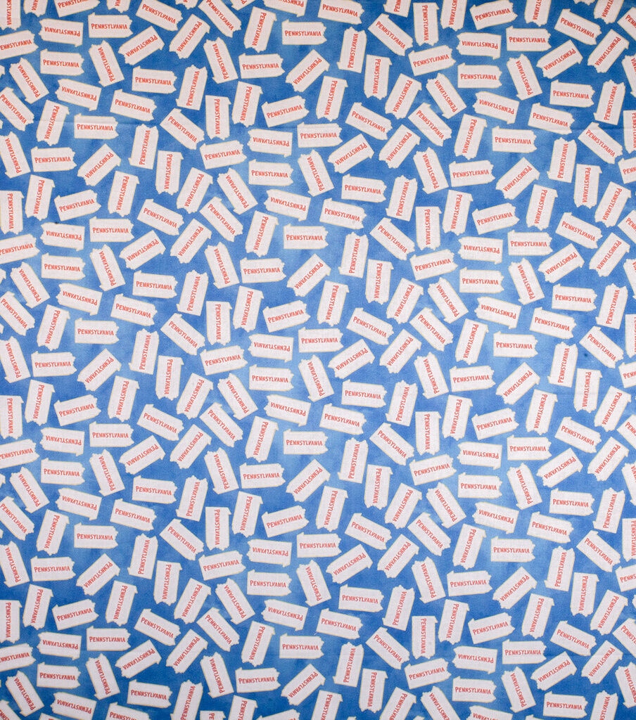 Pennsylvania Cotton Fabric Tossed State