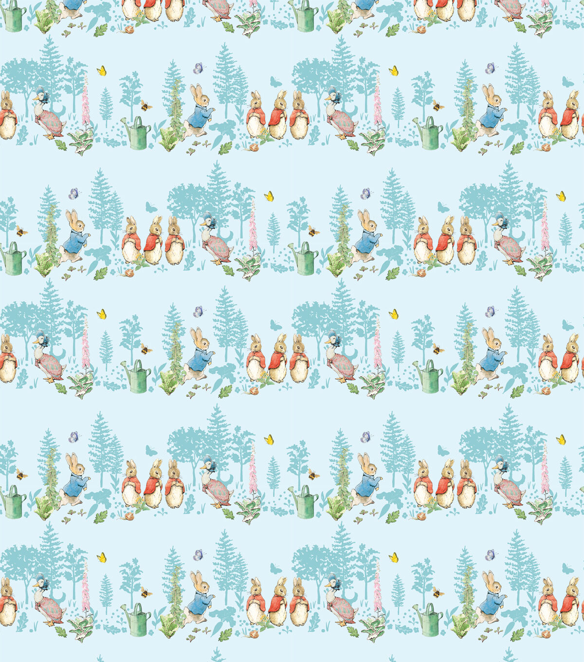 Peter Rabbit Garden Scenic Cotton Fabric