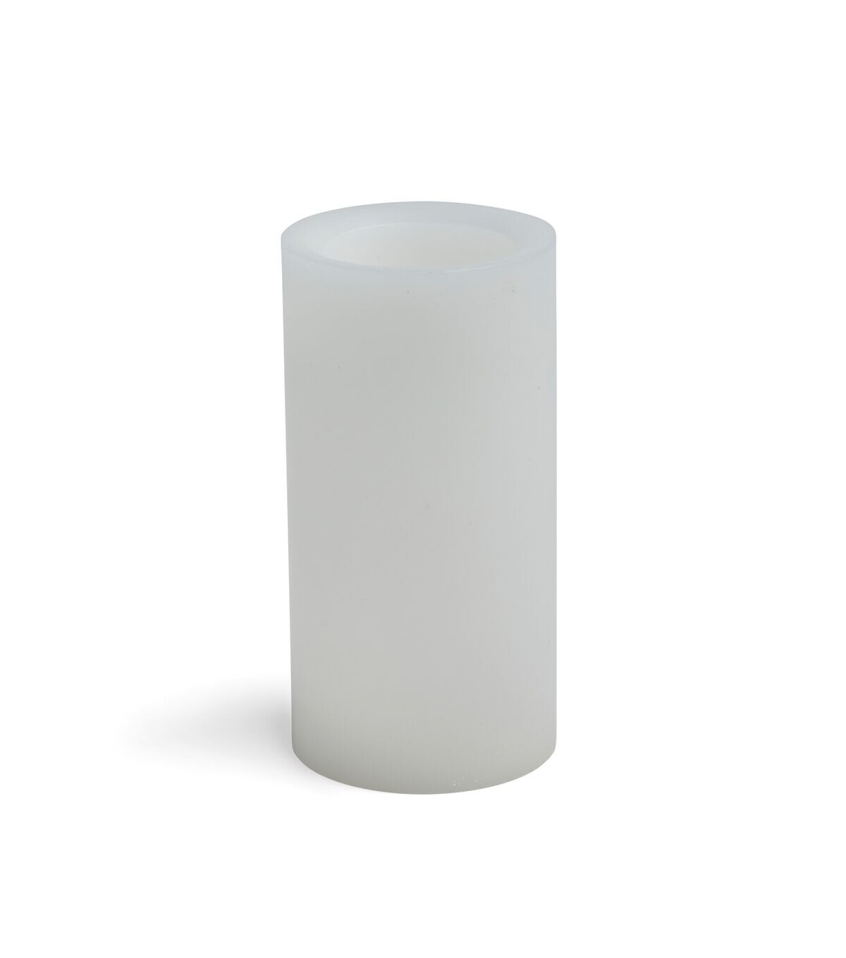 Flameless 3''x6'' White Real Wax LED Smooth Pillar Candle