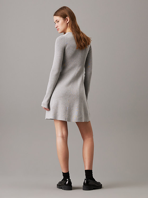 Ribbed Cotton Flared Jumper Dress