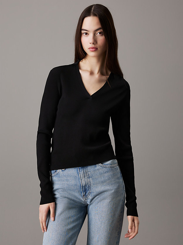 Soft Knit V-neck Jumper
