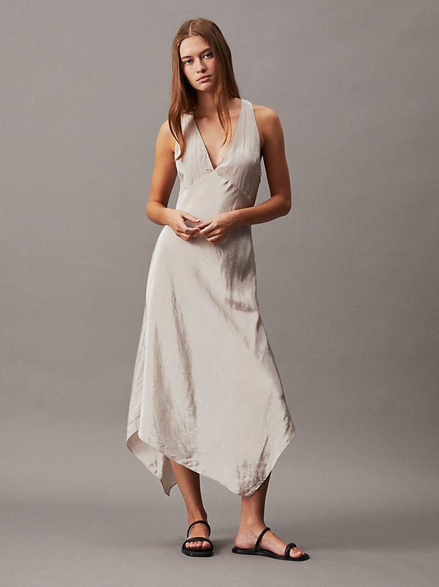 Slim Twist Back Slip Dress