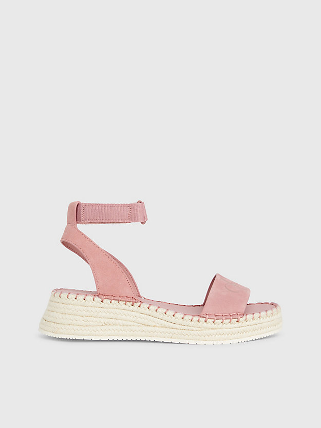 Suede Espadrille Wedge Sandals
