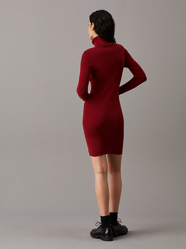Slim Ribbed Cotton Jumper Dress