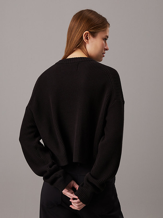 Ribbed Cotton Monogram Jumper