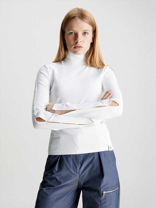 Split Sleeve Roll Neck Top