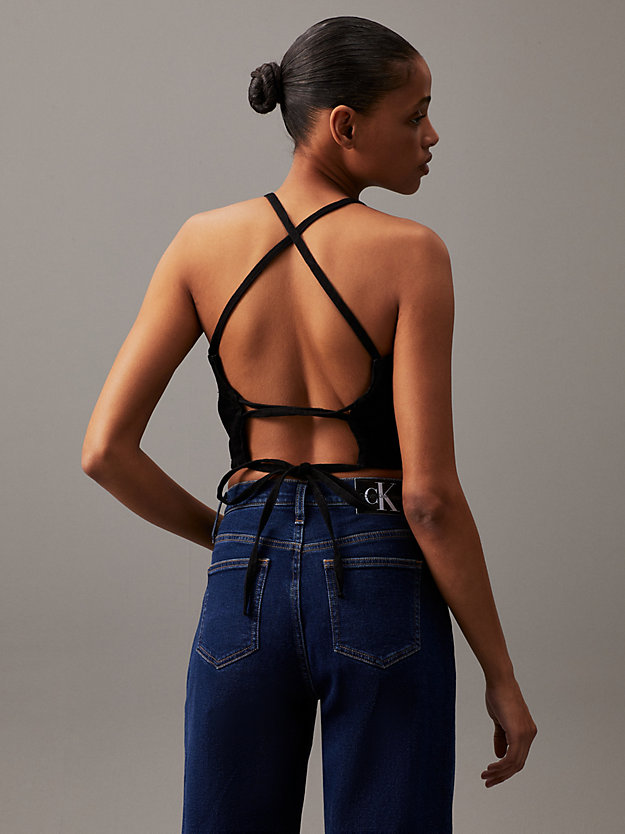 Tie Back Denim Top