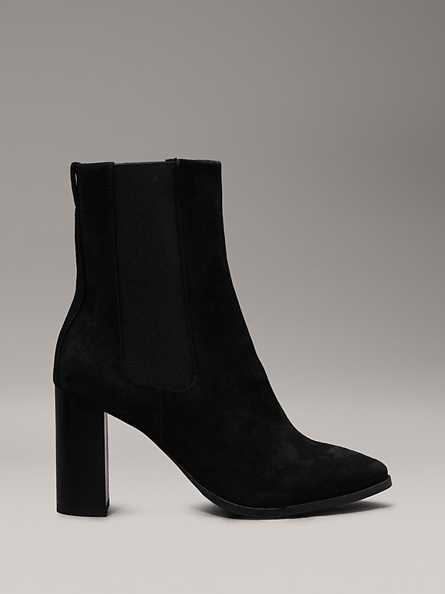 Suede Heeled Chelsea Boots