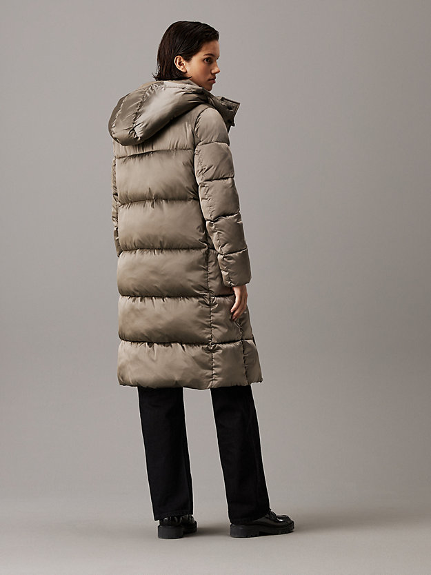 Shiny Satin Puffer Coat