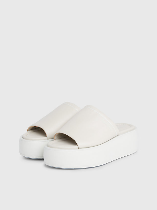 Leather Platform Wedge Sandals