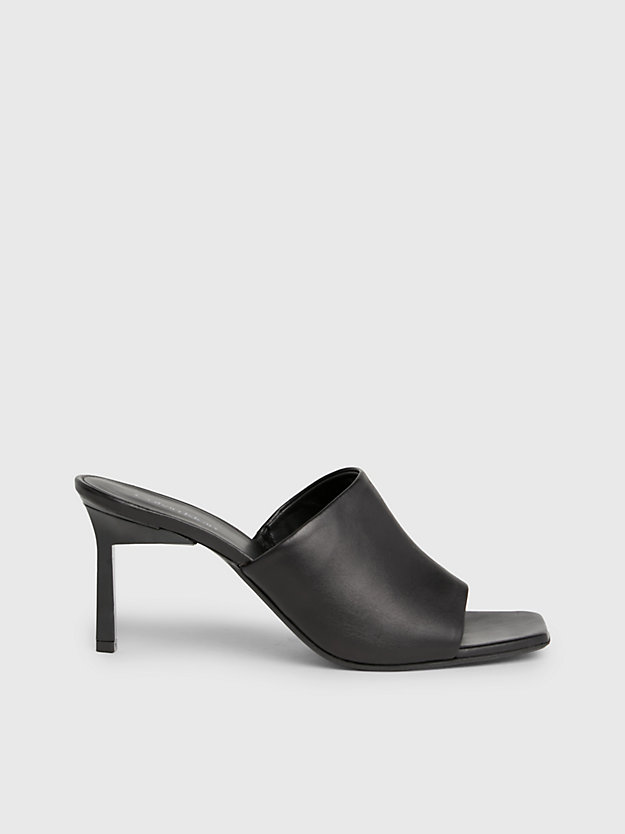 Leather Stiletto Mule Sandals
