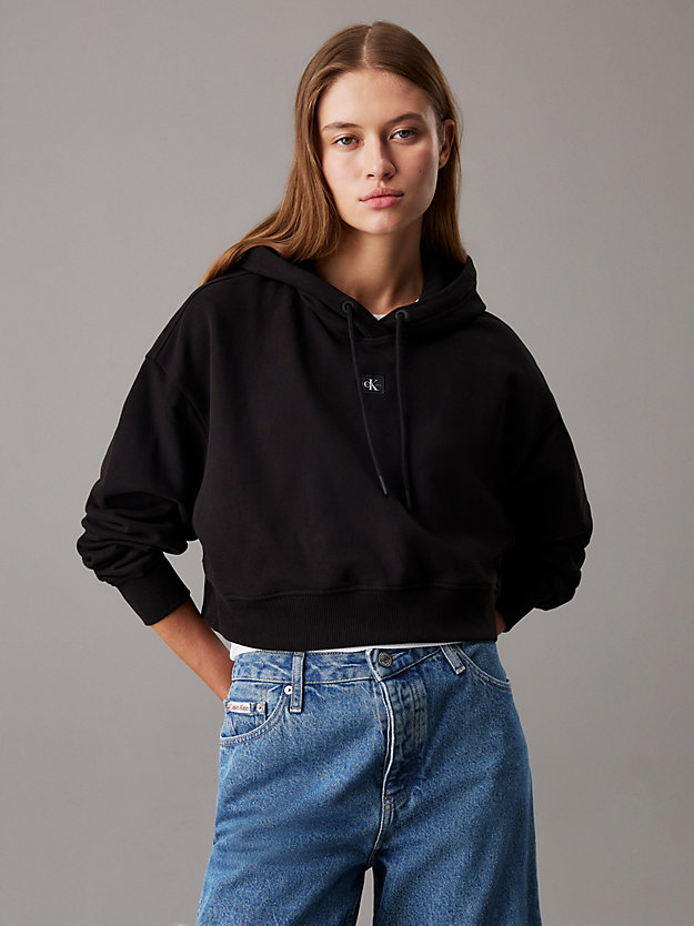 Boxy Cotton Terry Hoodie