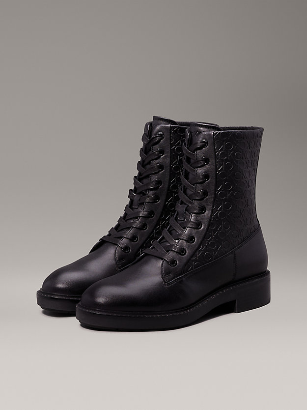 Leather Logo Boots