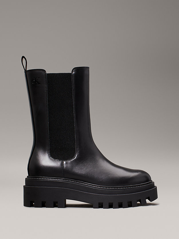 Leather Platform Boots
