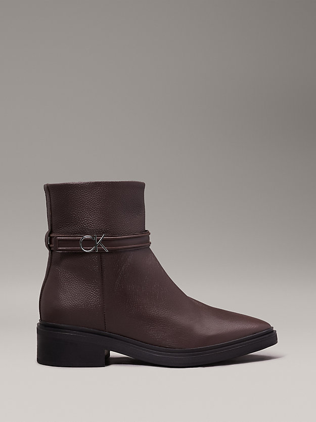 Leather Heeled Ankle Boots