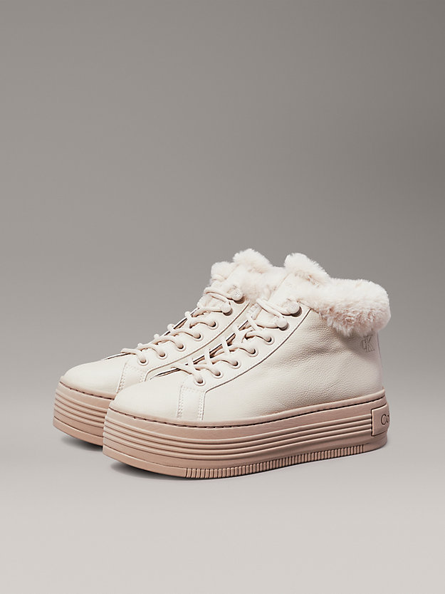Leather Warm Winter Platform Trainers