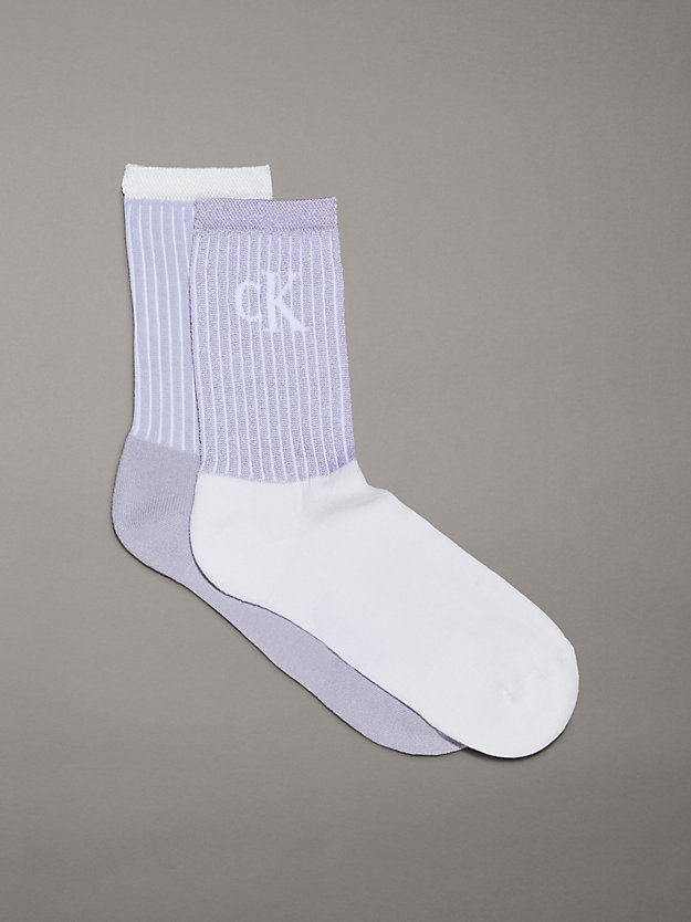 2 Pack Striped Crew Socks