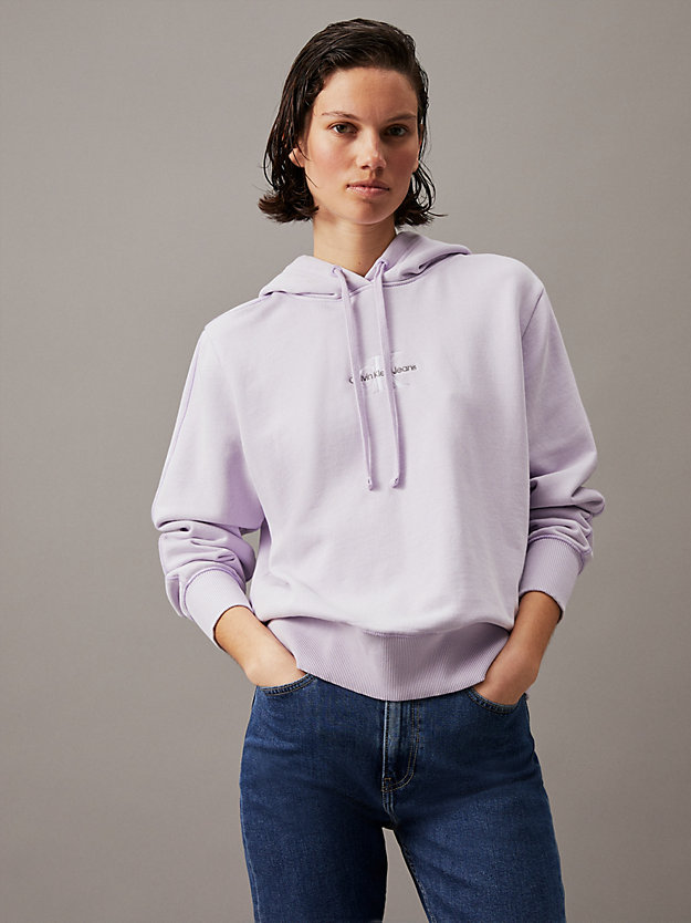 Washed Cotton Monogram Hoodie