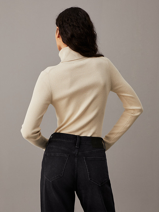 Slim Ribbed Roll Neck Jumper