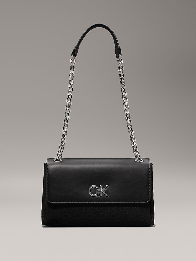 Convertible Logo Jacquard Shoulder Bag