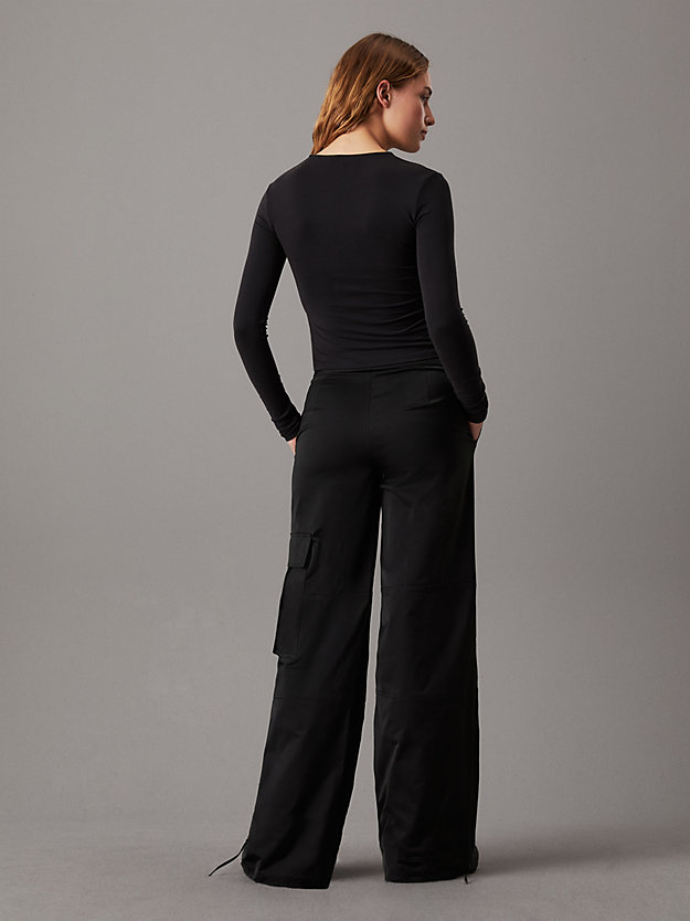 Satin Utility Cargo Pants