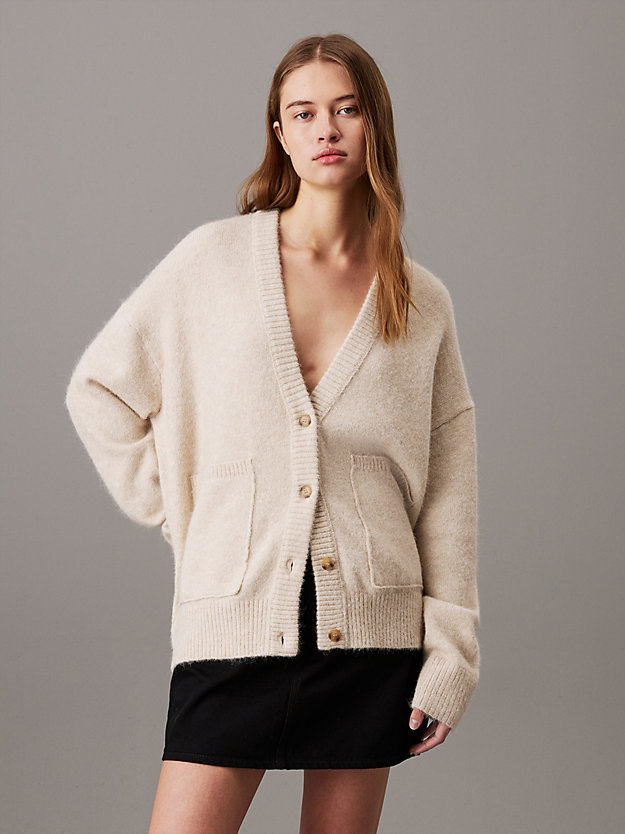 Relaxed Wool Blend Cardigan