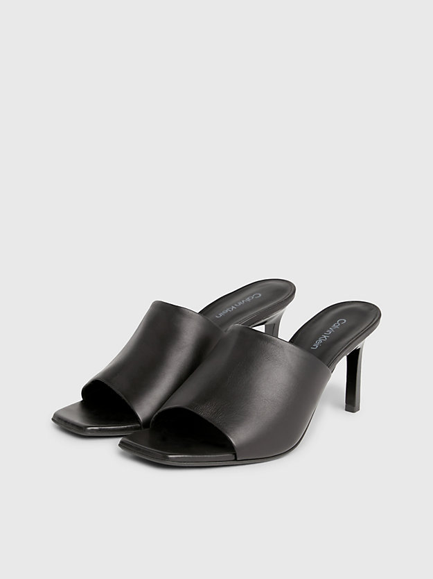 Leather Stiletto Mule Sandals