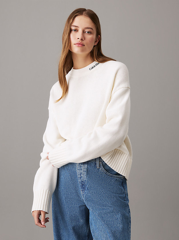Cotton Wool Logo Collar Jumper