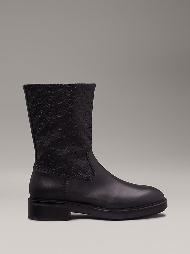 Leather Logo Boots