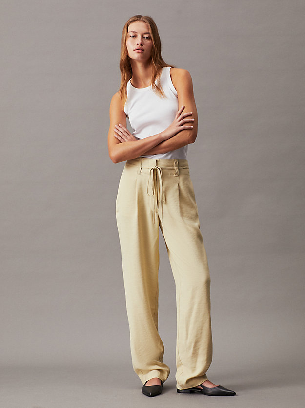 Soft Twill Tapered Trousers
