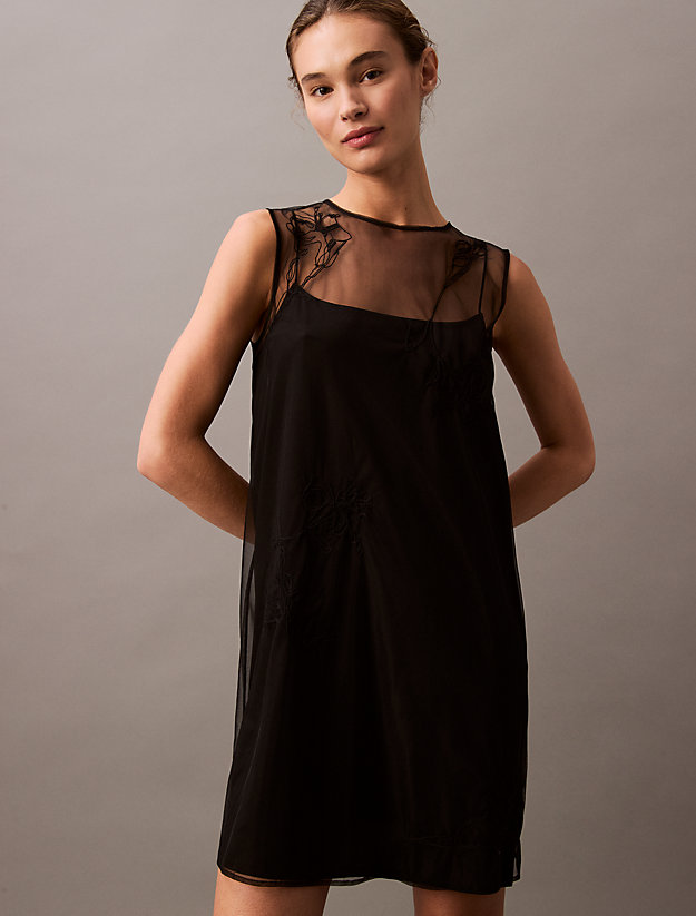 Embroidered Mini Dress