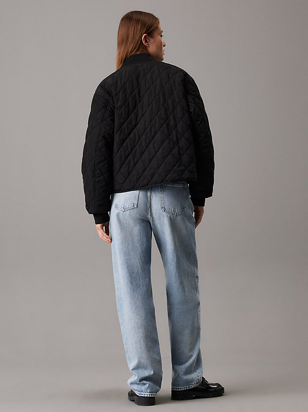 Relaxed Quilted Bomber Jacket