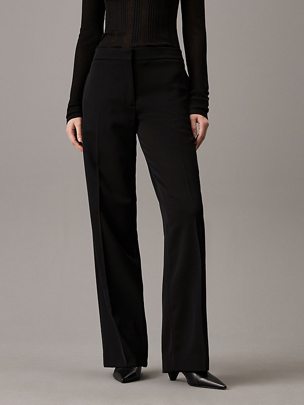 Straight Twill Tuxedo Trousers